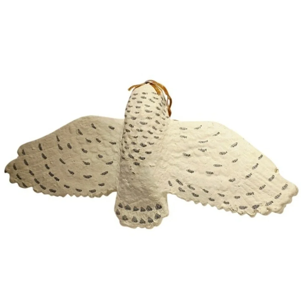 Dept 56 Father Frost Santa on Flying Owl‎ Ornament Christmas Decor 10 Inch